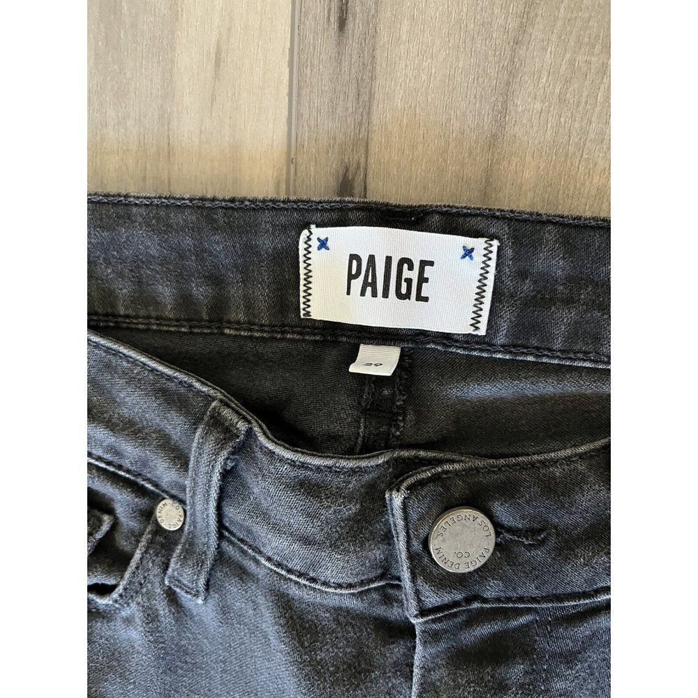 Paige Verdugo Ultra Skinny Jeans size 29 casual 5 pocket black 31" x 30.5" - Picture 8 of 12